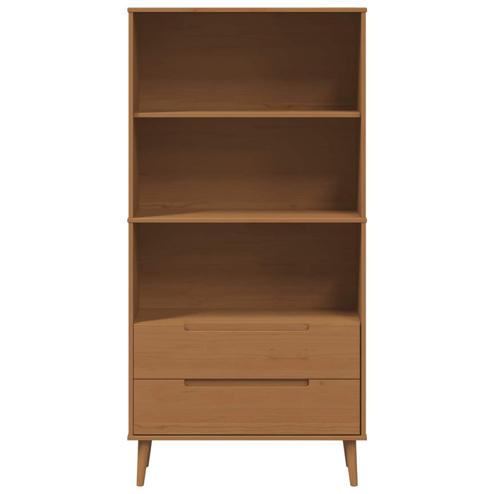 Bibliotecă MOLDE 85 x 35 x 170,5 cm Lemn masiv de pin Caramel WALTI
