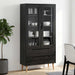 Dulap cu Vitre Negru 90 x 35 x 175 cm - WALTI WALTI