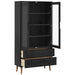 Dulap cu Vitre Negru 90 x 35 x 175 cm - WALTI WALTI