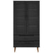 Dulap cu Vitre Negru 90 x 35 x 175 cm - WALTI WALTI