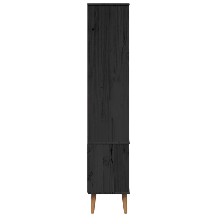 Dulap cu Vitre Negru 90 x 35 x 175 cm - WALTI WALTI