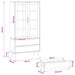 Dulap cu Vitre Negru 90 x 35 x 175 cm - WALTI WALTI