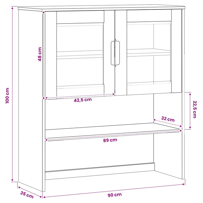 Hutch Caramel 90 x 35 x 100 cm - WALTI WALTI