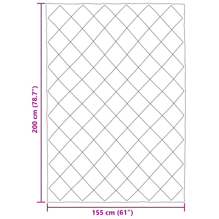 Pilotă de vară Verde și Antracit 200 x 155 cm Microfibră - WALTI WALTI