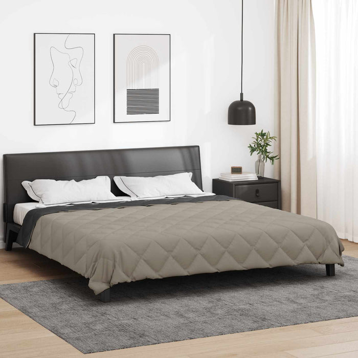 Pilotă de vară Gri deschis și antracit 220 x 260 cm Microfibră - WALTI WALTI