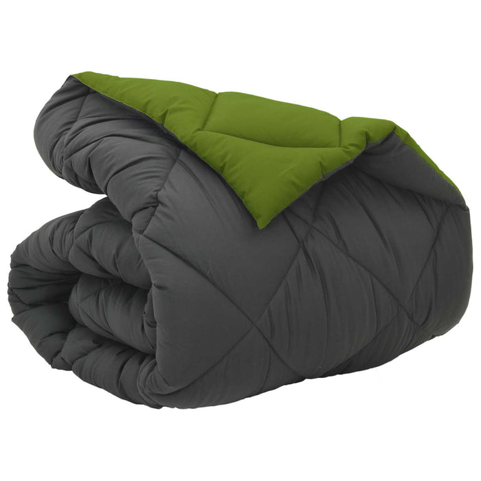 Duvet de iarnă Verde și Antracit 200 x 135 cm Microfibră - WALTI WALTI