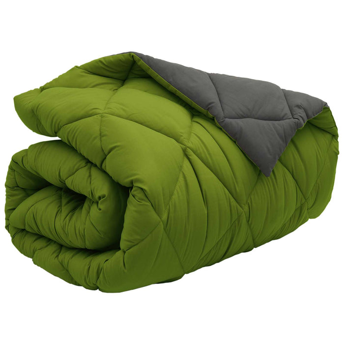 Duvet de iarnă Verde și Antracit 200 x 135 cm Microfibră - WALTI WALTI