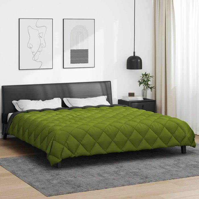 Duvet de iarnă Verde și Antracit 200 x 200 cm Microfibră - WALTI WALTI