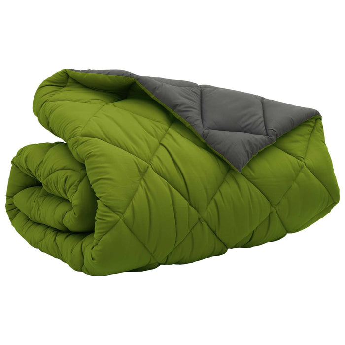 Duvet de iarnă Verde și Antracit 220 x 200 cm Microfibră - WALTI WALTI