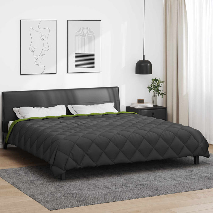 Duvet de iarnă Verde și Antracit 220 x 260 cm Microfibră - WALTI WALTI