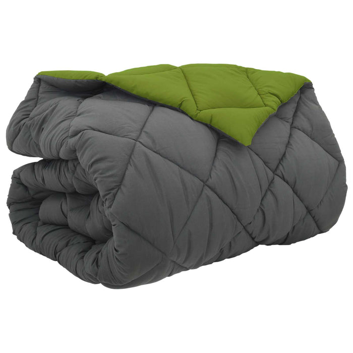 Duvet de iarnă Verde și Antracit 220 x 260 cm Microfibră - WALTI WALTI