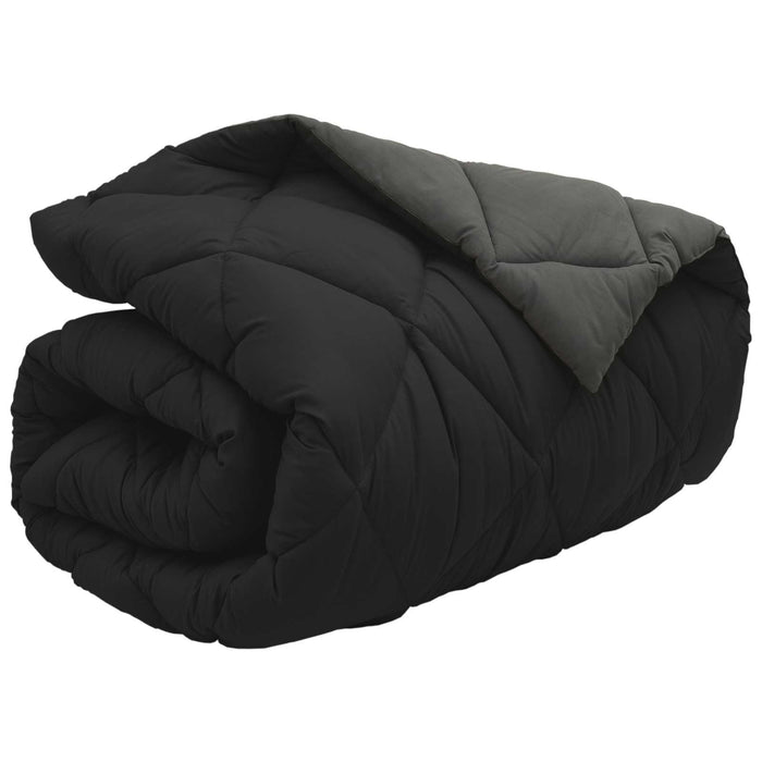 Duvet de iarnă Negru și antracit 200 x 135 cm Microfibră - WALTI WALTI