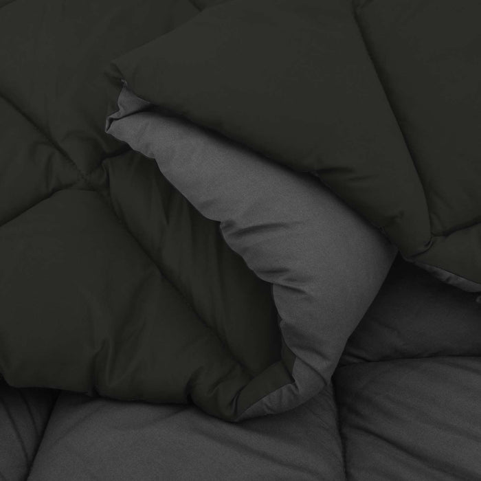 Duvet de iarnă Negru și antracit 200 x 200 cm Microfibră - WALTI WALTI