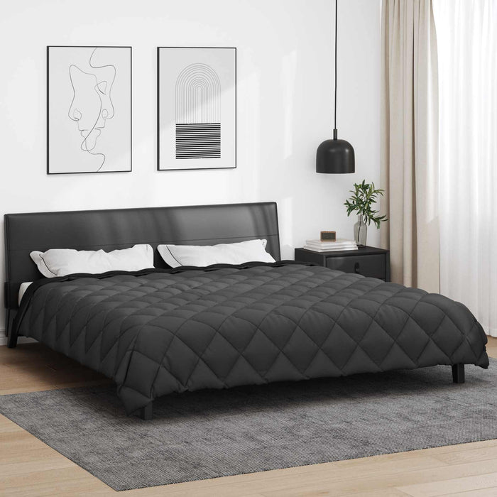 Duvet de iarnă Negru și antracit 220 x 260 cm Microfibră - WALTI WALTI