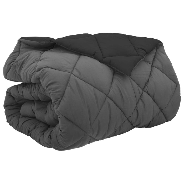 Duvet de iarnă Negru și antracit 220 x 260 cm Microfibră - WALTI WALTI