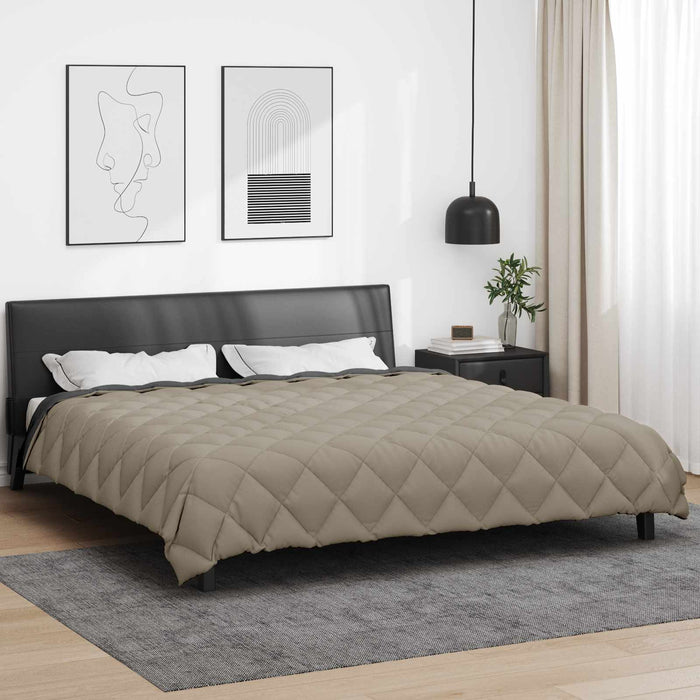 Duvet de iarnă Gri deschis și antracit 220 x 260 cm Microfibră - WALTI WALTI