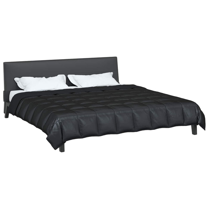 Pilotă de vară Negru 200 x 200 cm Satin și Microfibra - WALTI WALTI