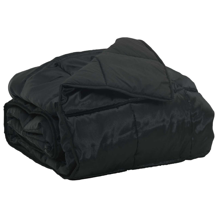 Pilotă de vară Negru 240 x 200 cm Satin și Microfibra - WALTI WALTI