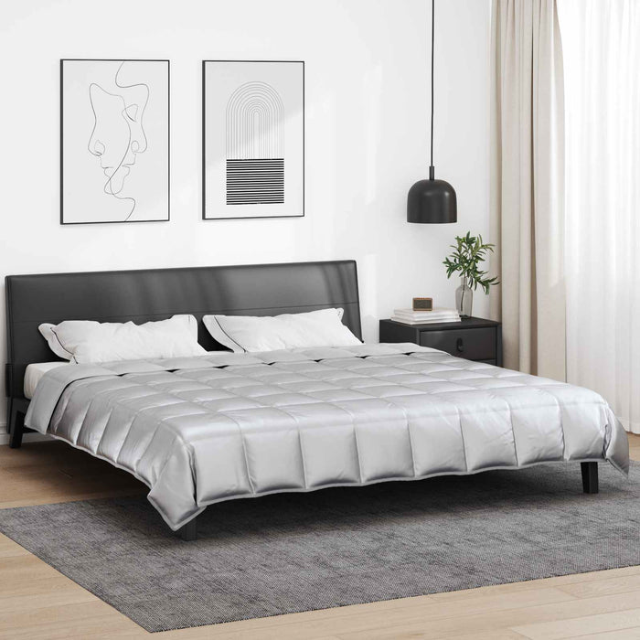 Pilotă de vară Argintiu 220 x 200 cm Satin și Microfibra - WALTI WALTI