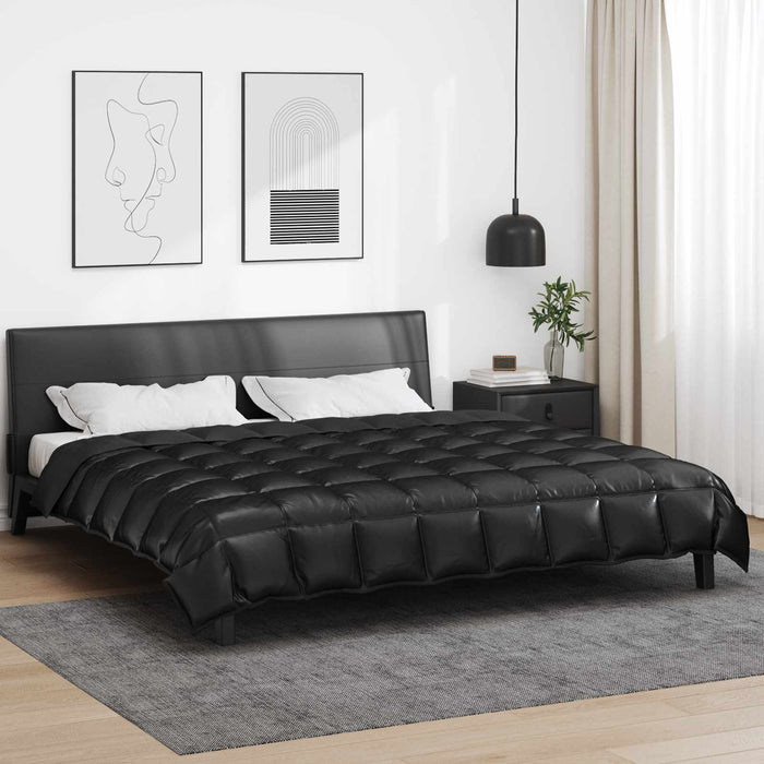 Duvet de iarnă Negru 240 x 200 cm Satin și Microfibra - WALTI WALTI