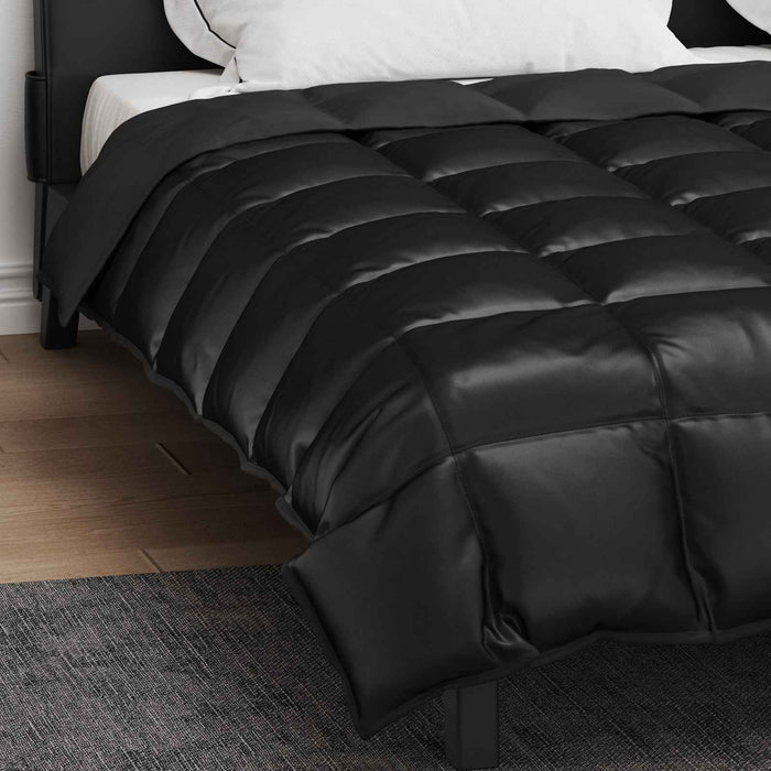 Duvet de iarnă Negru 220 x 200 cm Satin și Microfibra - WALTI WALTI