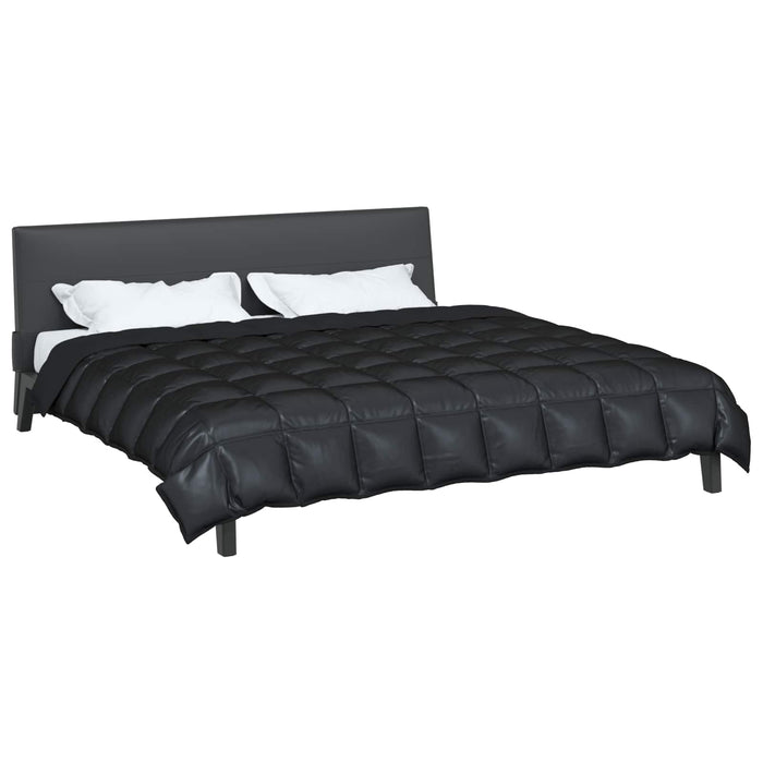 Duvet de iarnă Negru 220 x 240 cm Satin și Microfibra - WALTI WALTI