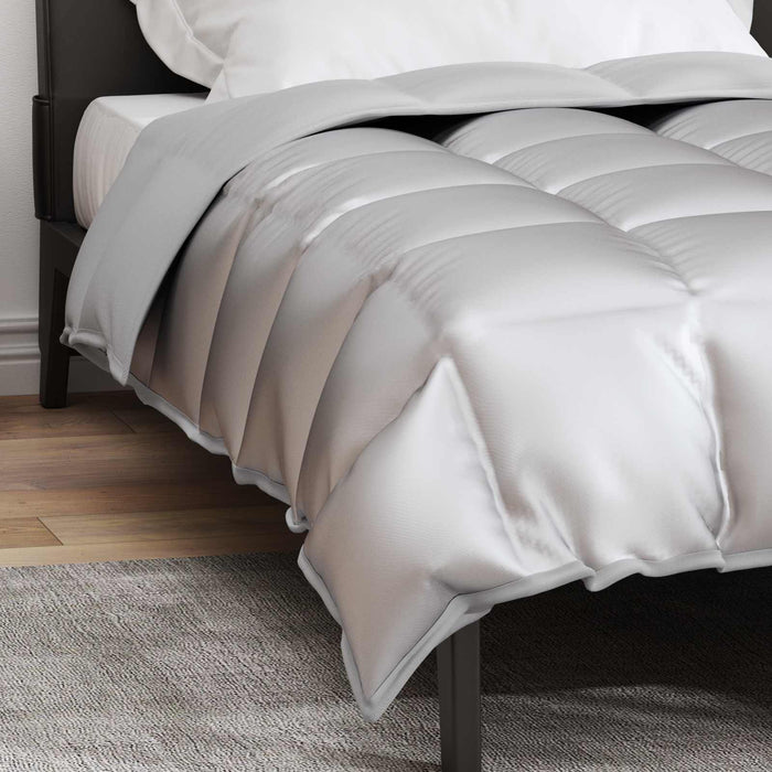 Duvet de iarnă Argintiu 200 x 140 cm Satin și Microfibra - WALTI WALTI