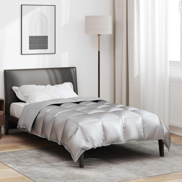Duvet de iarnă Argintiu 200 x 140 cm Satin și Microfibra - WALTI WALTI