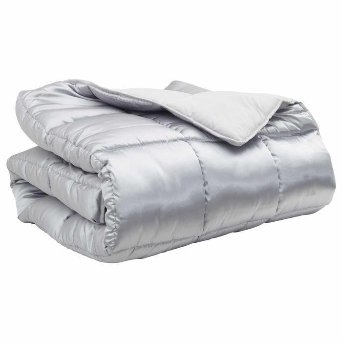 Duvet de iarnă Argintiu 200 x 140 cm Satin și Microfibra - WALTI WALTI