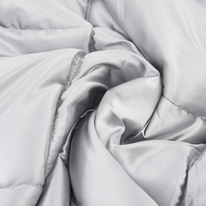 Duvet de iarnă Argintiu 220 x 140 cm Satin și Microfibra - WALTI WALTI