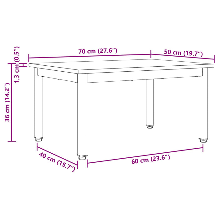 Masă de cafea Gri Sonoma 70 x 50 x 36 cm Lemn compozit - WALTI WALTI