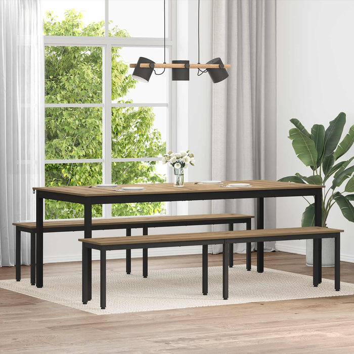 bancă Stejar artizanal 200 x 35 x 45 cm Lemn prelucrat WALTI