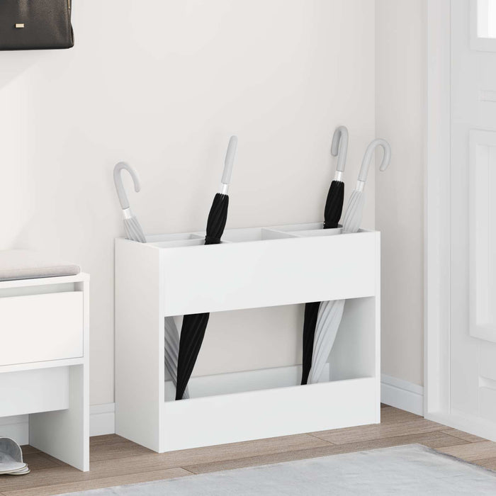 Suport pentru umbrele Alb 65 x 24 x 50 cm Lemn compozit - WALTI WALTI