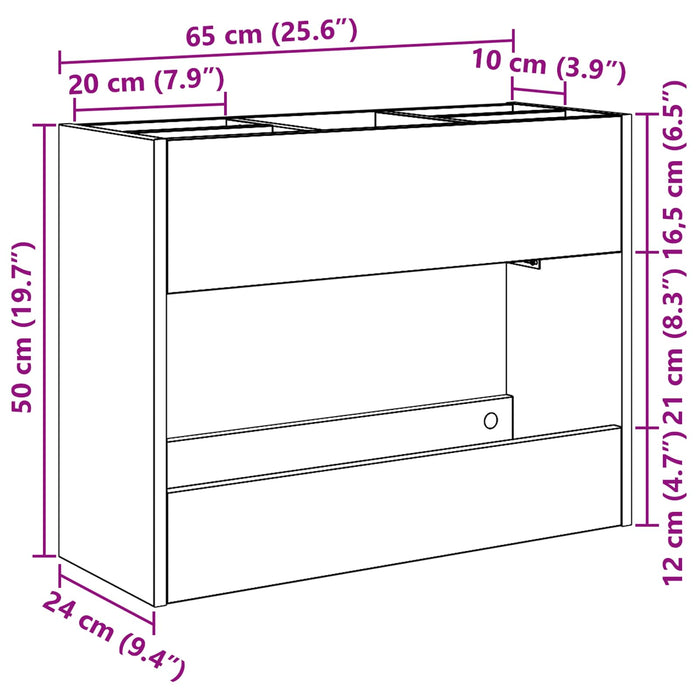Suport pentru umbrele Stejar Artizanal 65 x 24 x 50 cm - WALTI WALTI
