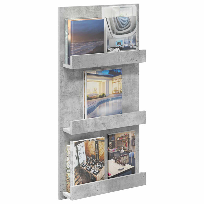 Raft pentru reviste cu raft Gri din beton 51 x 11 x 102 cm - WALTI WALTI