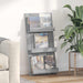 Raft pentru reviste Gri Sonoma 51 x 11 x 102 cm Lemn compozit - WALTI WALTI