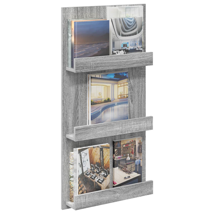 Raft pentru reviste Gri Sonoma 51 x 11 x 102 cm Lemn compozit - WALTI WALTI