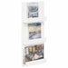 Raft pentru reviste cu raft Alb 51 x 11 x 102 cm Lemn compozit - WALTI WALTI