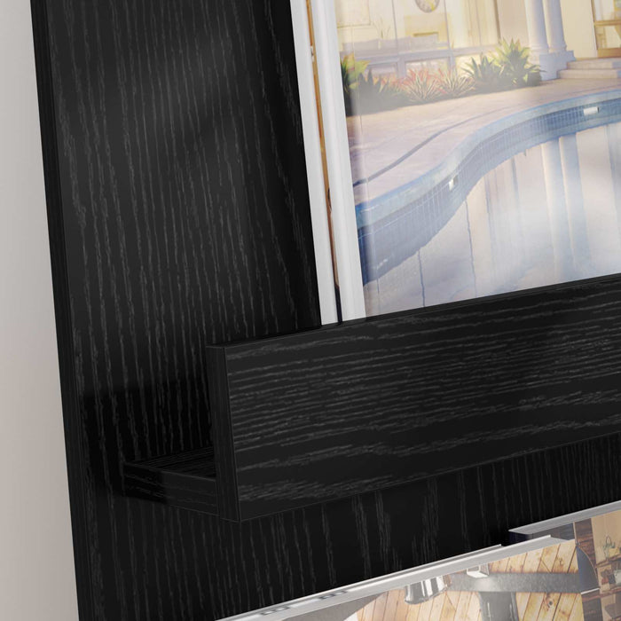 Raft pentru reviste Stejar Negru 43 x 11 x 102 cm Lemn compozit - WALTI WALTI