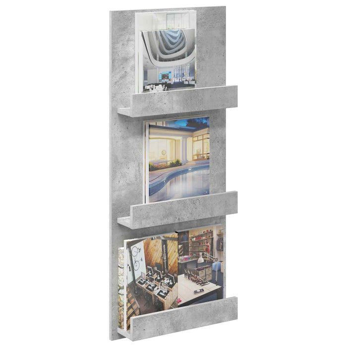 Raft pentru reviste cu raft Gri din beton 43 x 11 x 102 cm - WALTI WALTI