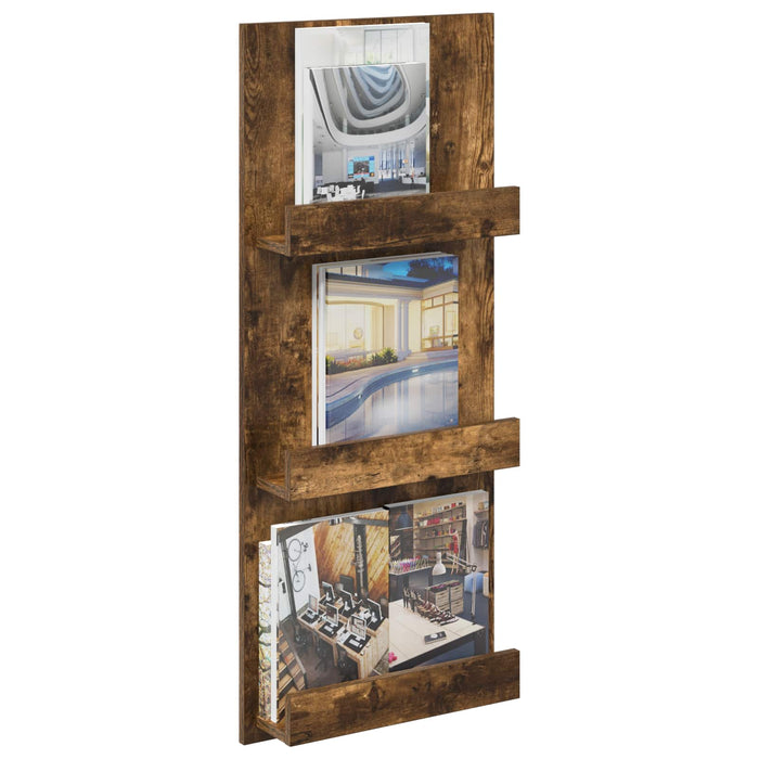 Raft pentru reviste cu raft Stejar fumuriu 43 x 11 x 102 cm - WALTI WALTI