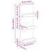 Raft pentru reviste cu raft Stejar fumuriu 43 x 11 x 102 cm - WALTI WALTI