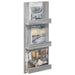 Raft pentru reviste Gri Sonoma 43 x 11 x 102 cm Lemn compozit - WALTI WALTI