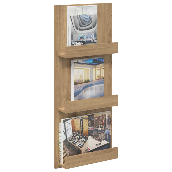 Raft pentru reviste cu raft Stejar Artizanal 43 x 11 x 102 cm - WALTI WALTI