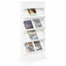 Raft pentru reviste cu raft Alb 70 x 41 x 156 cm Lemn compozit - WALTI WALTI