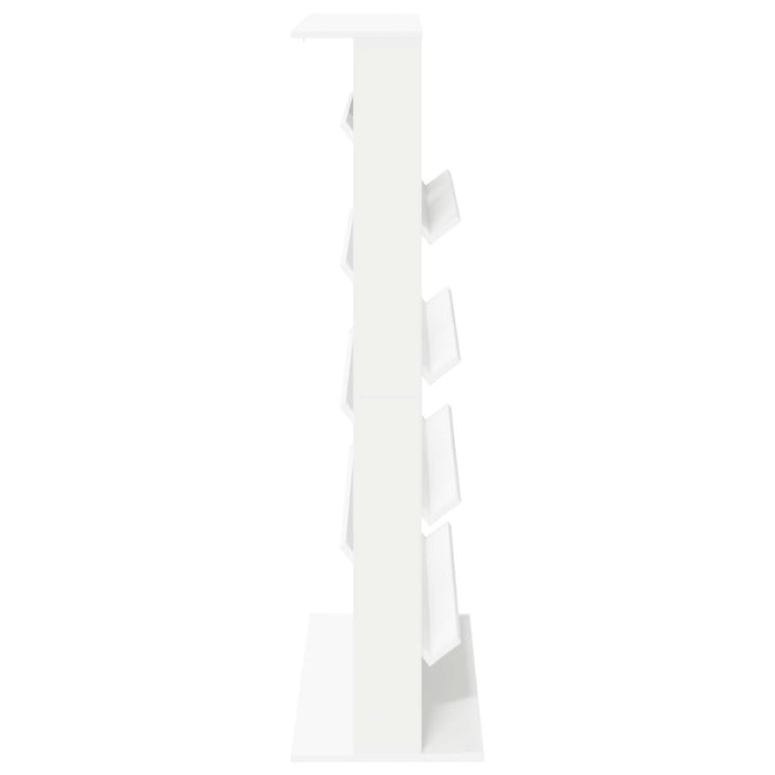 Raft pentru reviste cu raft Alb 70 x 41 x 156 cm Lemn compozit - WALTI WALTI