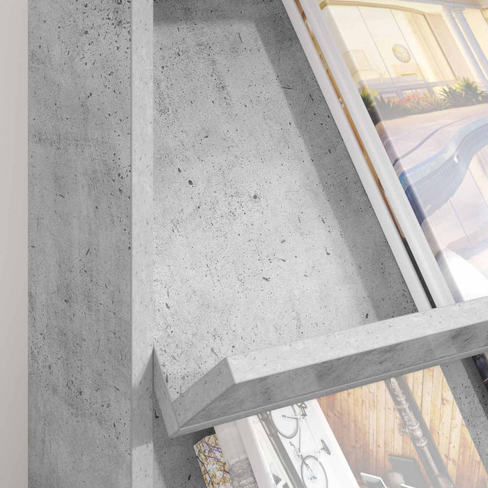 Raft pentru reviste cu raft Gri din beton 70 x 41 x 156 cm - WALTI WALTI