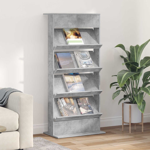 Raft pentru reviste cu raft Gri din beton 70 x 41 x 156 cm - WALTI WALTI