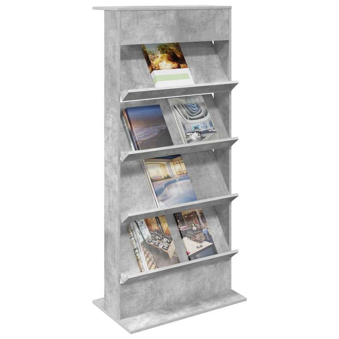 Raft pentru reviste cu raft Gri din beton 70 x 41 x 156 cm - WALTI WALTI
