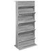 Raft pentru reviste Gri Sonoma 70 x 41 x 156 cm Lemn compozit - WALTI WALTI